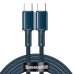 Обложка книги «Baseus USB Type C - USB Type C cable Power Delivery Quick Charge 100 W 5 A 2 m blue (CATGD-A03)»
