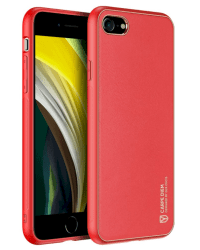 Dux Ducis Yolo Case Прочный чехол из кожи для Apple iPhone 7 / 8 / SE 2020 Красный