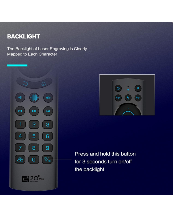 Fusion G20S PRO BT универсальный беспроводной | bluetooth-пульт с голосовым управлением, гироскопом и подсветкой для Smart TV | Android | PC