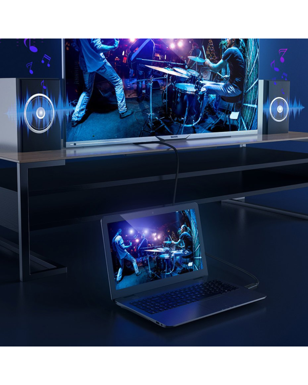 Кабель Baseus HDMI 2.0 4K 60 Гц 3D HDR 18 Гбит|с 1 м черный (CAKGQ-A01)