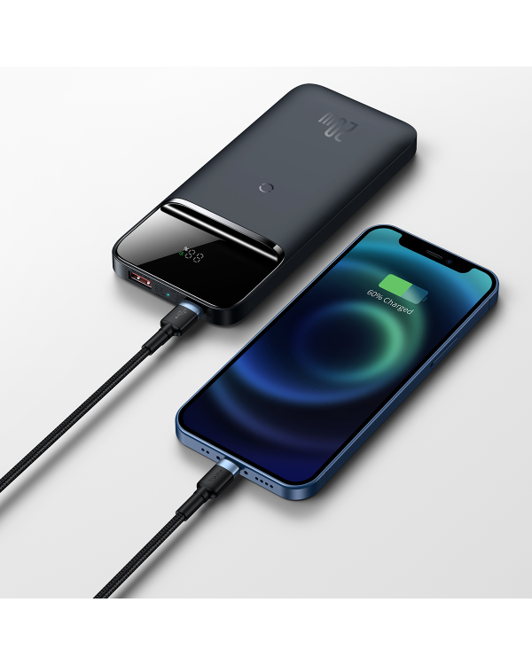 Baseus Magnetic powerbank 10000mAh 20W Overseas Edition navy blue + USB cable - USB Type C (PPCX010201)