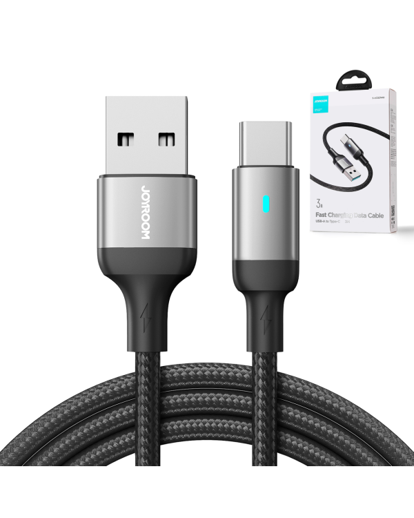 Joyroom USB кабель - USB C 3A для быстрой зарядки и передачи данных A10 Series 2 м черный (S-UC027A10)