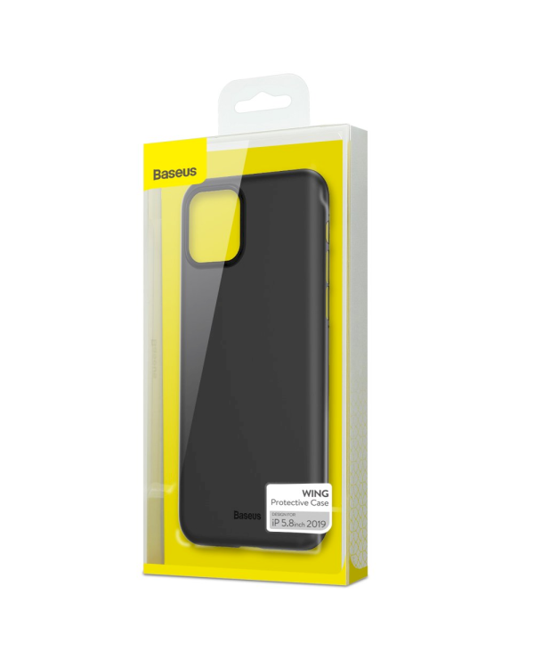 Baseus wing lightweight тонкий силиконовый чехол для Apple iPhone 11 черный