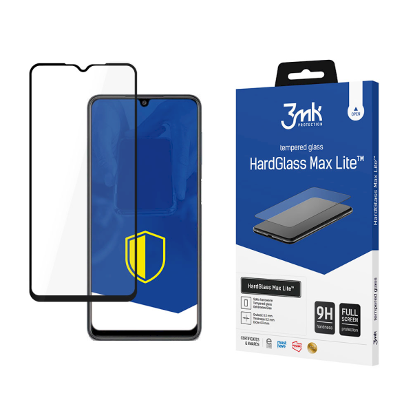 Обложка книги «Samsung Galaxy M22 Black - 3mk HardGlass Max Lite™ screen protector»