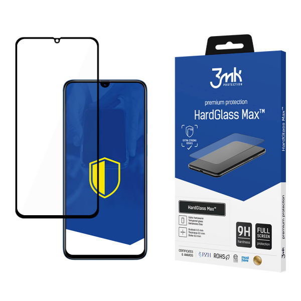 Обложка книги «Samsung Galaxy A70 Black - 3mk HardGlass Max™ screen protector»