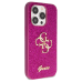 Guess GUHCP15XHG4SGU iPhone 15 Pro Max 6.7" фиолетовый жесткий чехол Glitter Script Big 4G