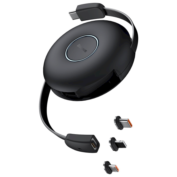 Magnetic USB cable Baseus Zinc 3in1 USB-C / Lightning / Micro 20W, 1m (black)