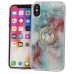 Fusion Marble Ring Back Case Силиконовый чехол для Apple iPhone 12 / 12 Pro Красный - Синий