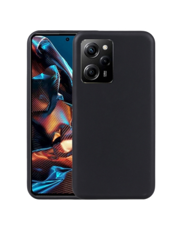 Мягкий матовый задний силиконовый чехол для Xiaomi Redmi Note 12 Pro | Poco X5 Pro 5G черный