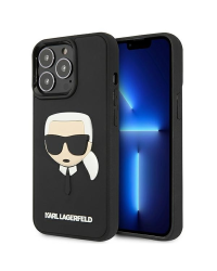 Karl Lagerfeld KLHCP13XKH3DBK iPhone 13 Pro Max 6,7" czarny|black hardcase 3D Rubber Karl`s Head