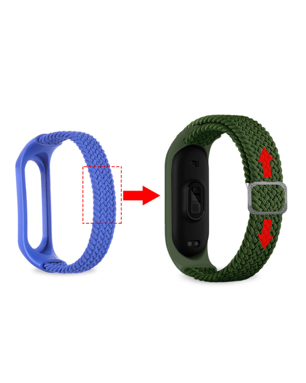 Fusion Braided Cloth ремешок для часов Xiaomi Mi Band 3 / Mi Band 4 / Mi Band 5 / Mi Band 6 многоцветный