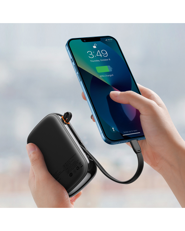 Powerbank Baseus Qpow PRO with cable, 20000mAh, 20W (Black)