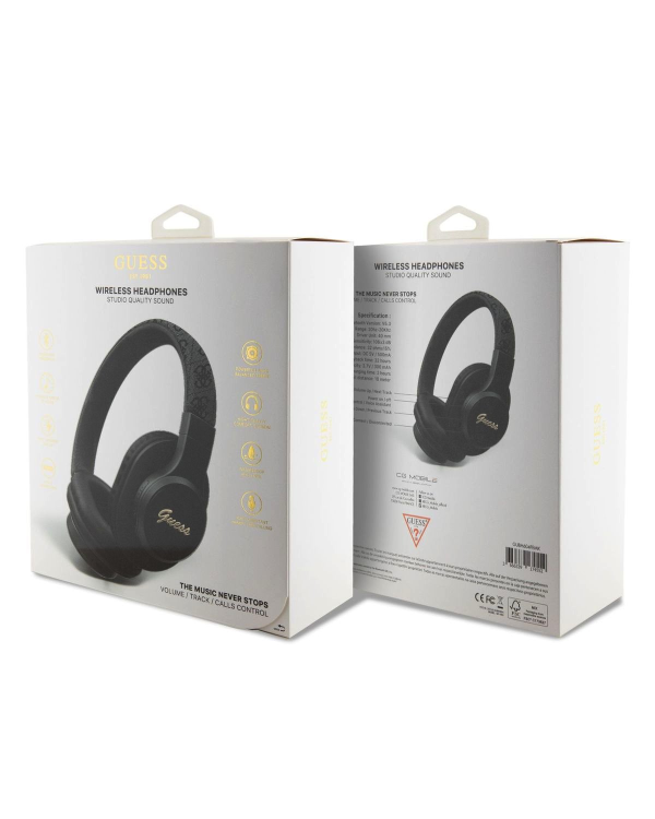 Дополнительное изображение книги «Guess PU Leather 4G Tone on Tone Script Logo BT5.3 Stereo Headphone Black»