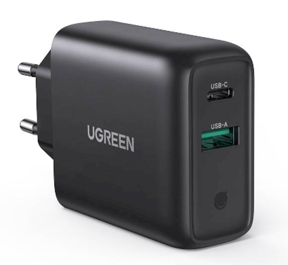 Wall Charger UGREEN CD170, USB QC3.0, USB-C PD, 36W (black) 