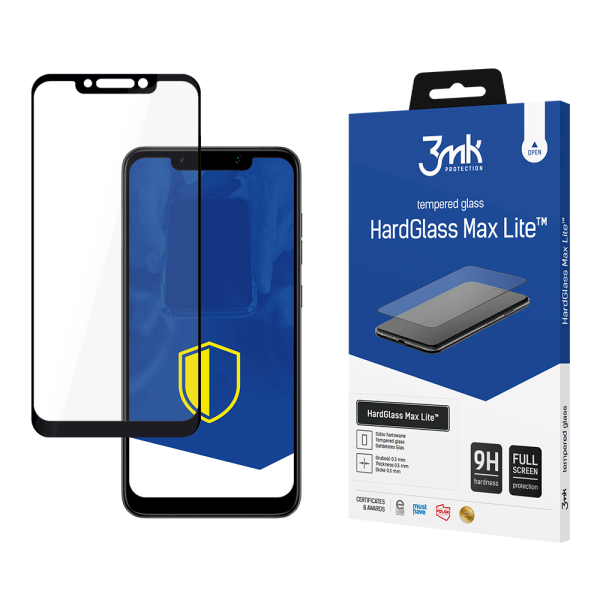 Обложка книги «Xiaomi Pocophone F1 Black - 3mk HardGlass Max Lite™ screen protector»