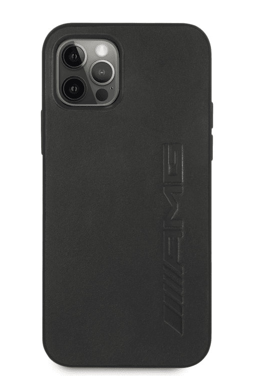Обложка книги «AMHCP12MDOLBK AMG Leather Big Stamped Logo Hard Case for iPhone 12/12 Pro 6.1 Black»
