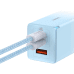 Baseus CCGP050103 DZ-HW Baseus GaN3 Pro Fast Charger 2C+U 65W EU Cloud Blue (With Dynamic Series Fast Charging Data Cable Type-C to Type-C 100W 1m Blue)