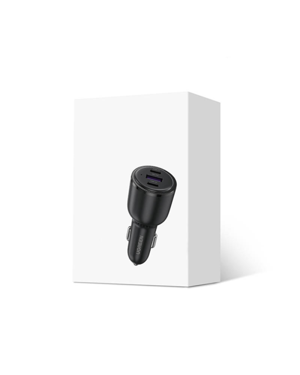Ugreen car charger 2x USB Type C | 1x USB 69W 5A Power Delivery Quick Charge black (20467)