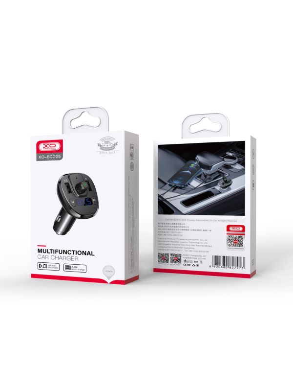 Дополнительное изображение книги «XO transmiter FM BCC05 Bluetooth MP3 car charger 18W black»