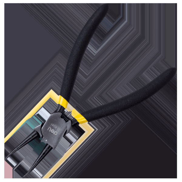 Straight Interior Circlip Pliers 7" Deli Tools EDL0341 (black)