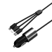 Dudao 3in1 USB car charger 3,4 A built-in cable Lightning / USB Type C / micro USB black (R5ProN black)
