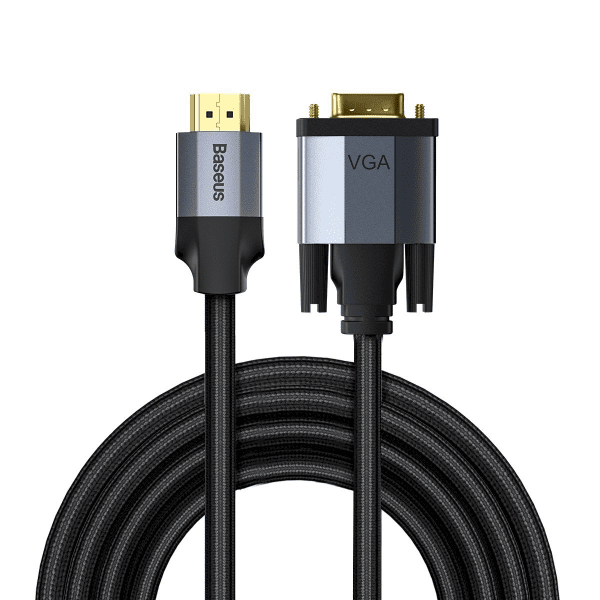 Baseus Enjoyment Series VGA Male To HDMI Male Cable 2m Dark gray