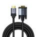 Baseus Enjoyment Series VGA Male To HDMI Male Cable 2m Dark gray