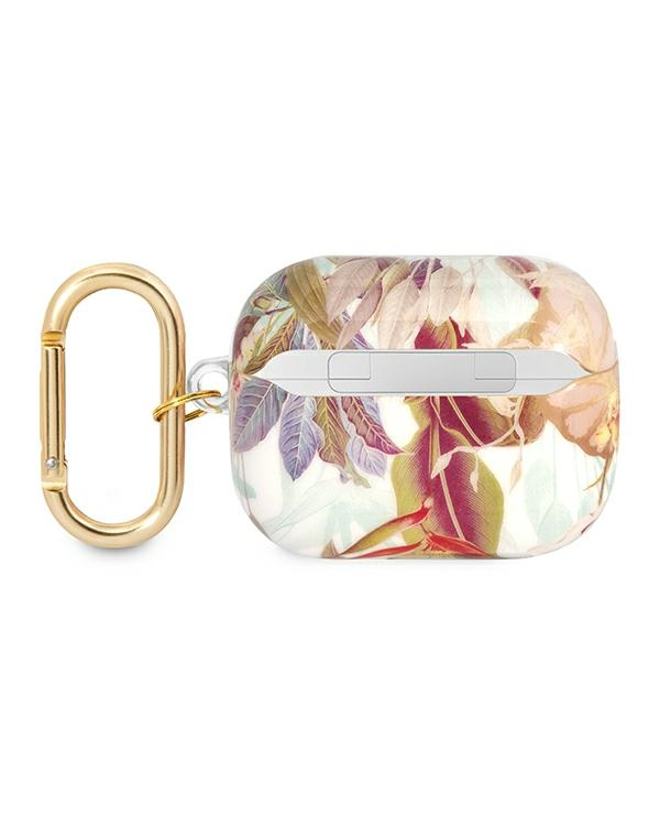 Guess TPU Flower Print Case for Airpods Pro Purple
