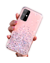 Fusion Glue Glitter Back Case Силиконовый чехол для Apple iPhone 13 Pro Розовый