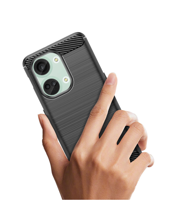 Силиконовый чехол Carbon Case для OnePlus Ace 2V|OnePlus Nord 3 - черный