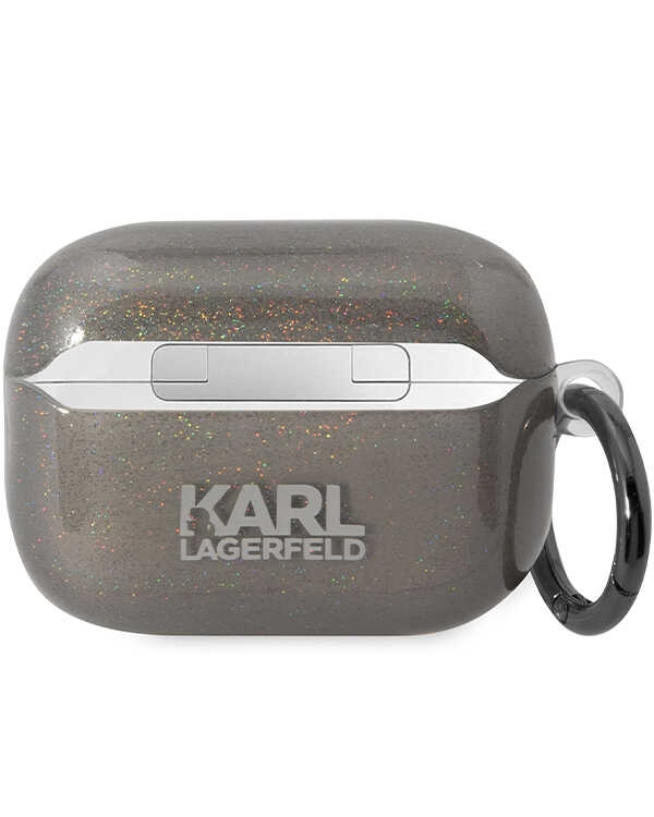 Karl Lagerfeld KLAP2HNKCTGK Чехол для Airpods Pro 2 черный|black Gliter Karl&Choupette