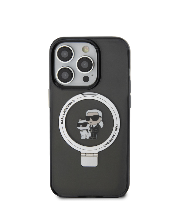 Дополнительное изображение книги «Karl Lagerfeld Ringstand Karl and Choupette MagSafe Case for iPhone 15 Pro Max Black»