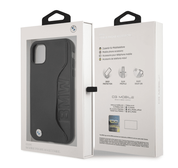 Обложка книги «BMHCN61RCSWK BMW Signature Leather Card Slot Hard Case for iPhone 11 Black»