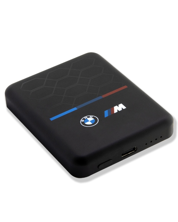 BMW Powerbank indukcyjny BMPBMS3K22PGVK 5W 3000mAh + kabel czarny|black M Collection MagSafe