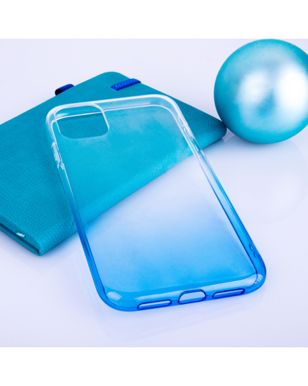 Fusion Gradient case силиконовый чехол для Samsung G990 Galaxy S21 FE прозрачно - синий
