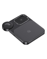 Индуктивная зарядка USAMS 3 в 1 мощностью 15 Вт черная CD190WXC01 (US-CD190)