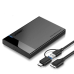 UGREEN US221 SATA External Drive Enclosure HDD 2,5", USB 3.0 + USB-C to micro USB 3.0 (black)