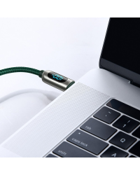 Baseus USB Type C - USB Type C cable 100 W (20 V | 5 A) 1 m Power Delivery with display screen power meter white (CATSK-B06)