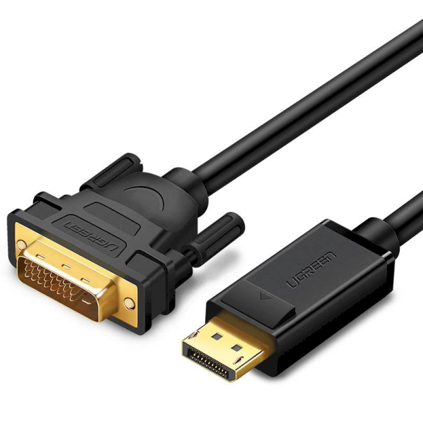 Обложка книги «DisplayPort to DVI Cable UGREEN DP103, FullHD, unidirectional, 2m (black)»