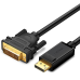Обложка книги «DisplayPort to DVI Cable UGREEN DP103, FullHD, unidirectional, 2m (black)»