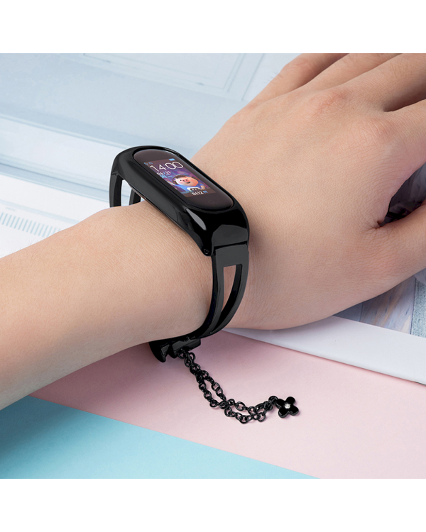 Fusion Metal Bracelet ремешок для часов Xiaomi Mi Band 3 / 4 / 5 / 6 черный