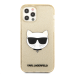 KLHCP12MCHTUGLGO Karl Lagerfeld Choupette Head Glitter Case for iPhone 12/12 Pro 6.1 Gold
