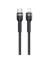 REMAX Jany Series Cable Nylon Braided Wire USB Typ C - Lightning PD Power Delivery 2.0 100W 20V 5A 1m black (RC-171)
