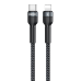 REMAX Jany Series Cable Nylon Braided Wire USB Typ C - Lightning PD Power Delivery 2.0 100W 20V 5A 1m black (RC-171)