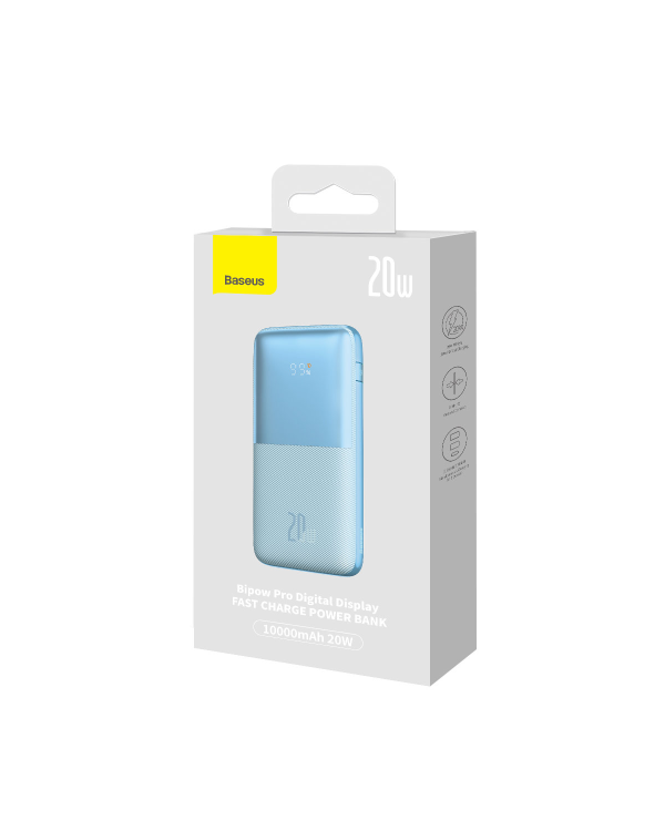 Powerbank Baseus Bipow Pro 10000mAh, 2xUSB, USB-C, 20W (blue)