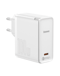 Baseus GaN2 Fast Charger 1C 100W with USB-C cable for USB-C 5A, 1,5m (white)