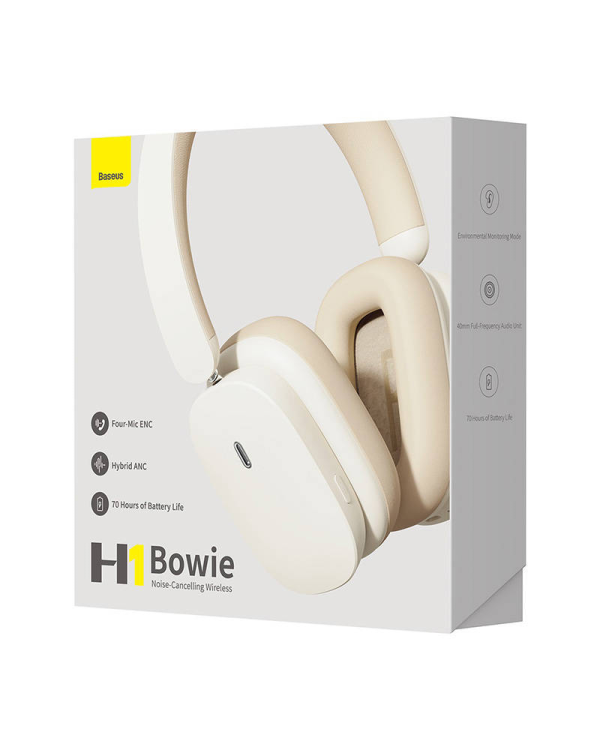 Дополнительное изображение книги «Baseus Bowie H1 Беспроводные наушники Bluetooth 5.2, ANC (белый)»