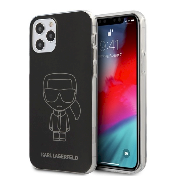 Karl Lagerfeld KLHCP12MPCUMIKBK Iconic Outline Чехол для Apple iPhone 12 / 12 Pro Черный Karl Lagerfeld KLHCP12MPCUMIKBK Iconic Outline Чехол для Apple iPhone 12 / 12 Pro Черный