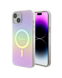 Guess MagSafe GUHMP15SHITSP Apple iPhone 15 6.1" pink|pink hardcase IML Iridescent MagSafe