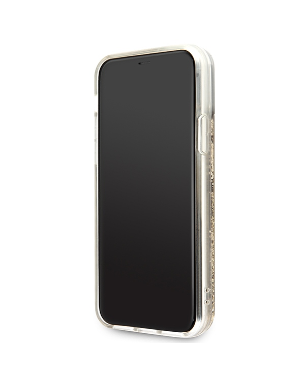 Guess GUOHCN61GLHFLGO iPhone 11 6,1" | Xr gold|złoty hardcase Glitter Charms